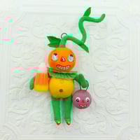 Image 1 of Wild Veggie Goblin With Candy Corn and Jack O' Lantern I