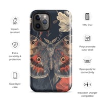 Image 4 of Grunge Goth Style Cottagecore Moth Tough Case for iPhone®