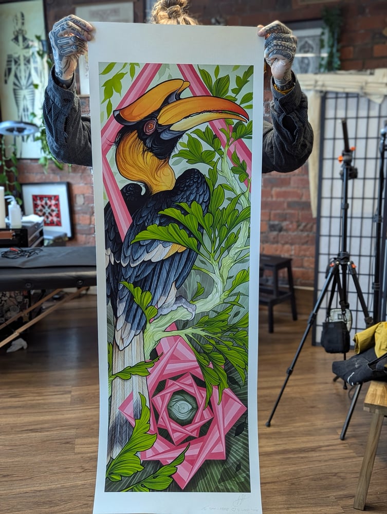 Image of Great hornbill oversize print