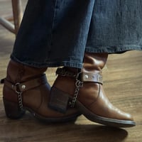 Image 4 of CUSTOM BROWN BOOT STRAPS- BROWN