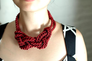 Image of Rope Necklace - Red Red Wine