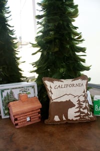Image of "CALIFORNIA" Balsam Fir Filled Pillow