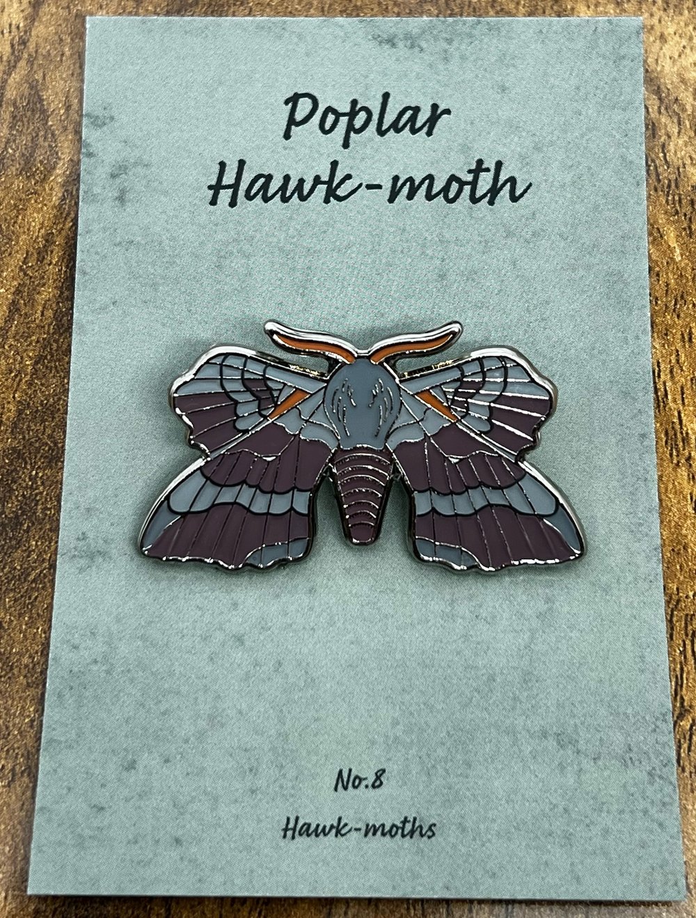 Poplar Hawk-moth - No.8 - Hawk-moth Series | UK Birding Pins