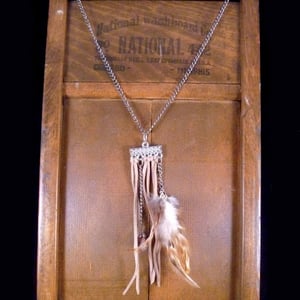 Image of Feather & Fringe Necklace