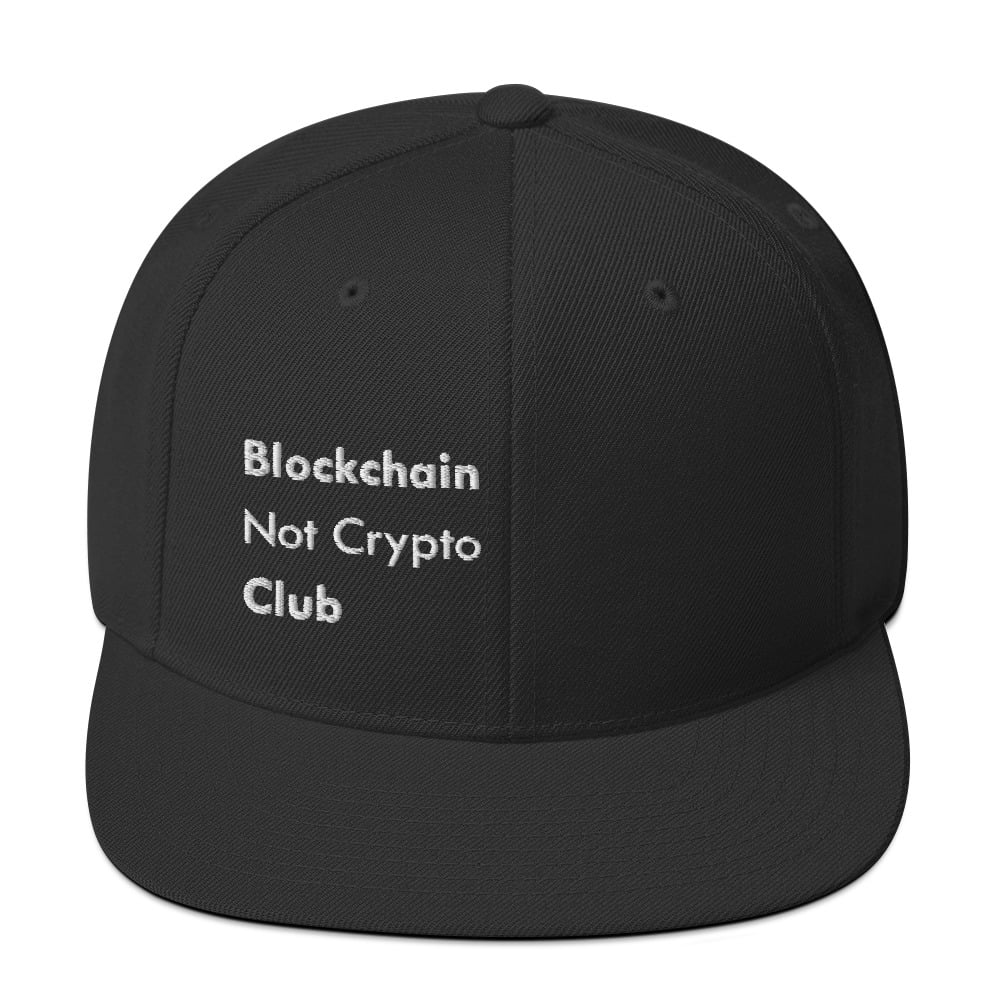 Blockchain Not Crypto - Snapback Hat - Logo White | Blockchain Not Crypto  Club