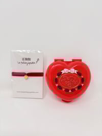 Image 2 of Ensemble bracelet et Polly Pocket coeur de Noël rouge 2 persos