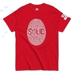 Image of White Printed Solid T-Shirt