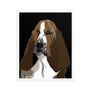 Image of BASSET HOUND FRAMED ART