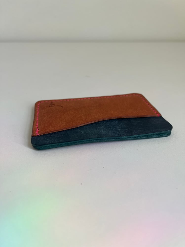 Image of Olmo/Sapphire Pueblo (Neon Pink)  Horizontal Cardholder 