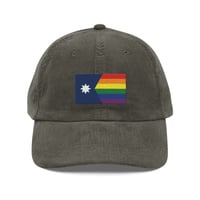 Image 9 of Minnesota Rainbow Pride Flag (6 Stripe) Corduroy Cap