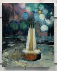 Image 2 of Painting / maleri / "ISLANDS BRYGGE – Malerdrømme og tankestreger – Gunløgsgade" / 40x50 cm