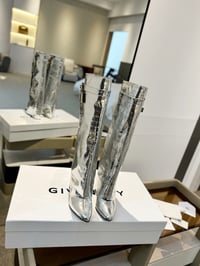 Image 6 of METALLIC SILVER SHARK BOOTS 