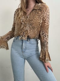 Image 3 of 00s cheetah print top // L