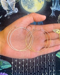 Image 2 of ✨WHOLESALE✨ Sterling Silver Hammered Hoops