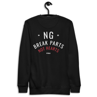 Image 4 of BREAK PARTS NOT HEARTS CREWNECK (unisex)