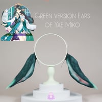 Image 1 of Made To Order Yae Miko Ears Green / Pink