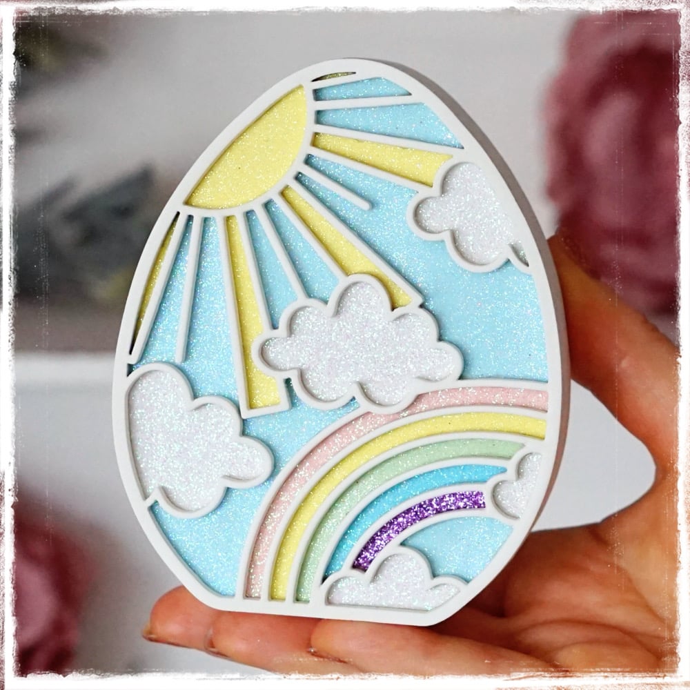 Image of PREORDER Rainbows And Sunhine Egg Large