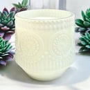 Image 1 of White Pearl Glass Coconut Wax Candle 9oz