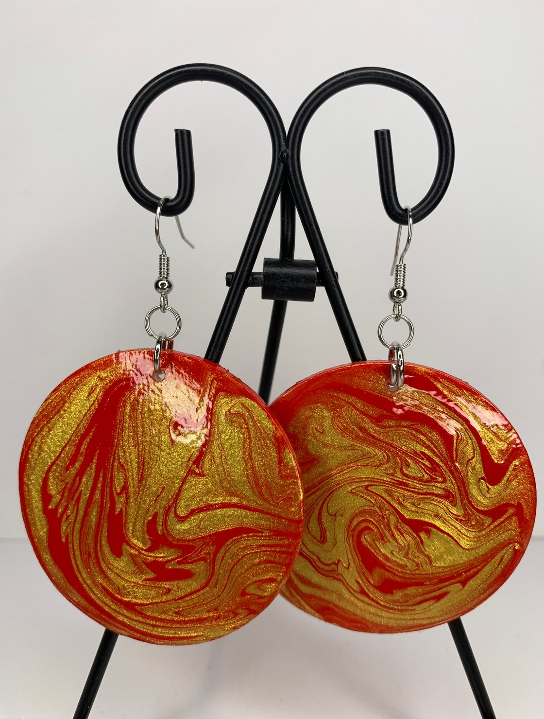 Image of "Red and Gold" Earrings