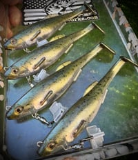 Image 3 of 6” Cutt Throat RIGGED Swimbaits - “ATOMIC SHAD”