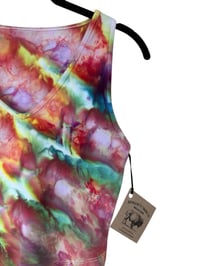Image 2 of S Crop Fitted V Tank in Bold Tones Ice Dye