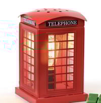 Image 1 of Electric Wax Melt Warmer, Vintage London Telephone Booth - Metal Wax Burner