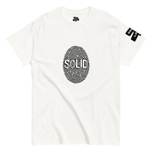 Image of Black Bred Solid Print T-Shirt