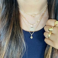 Image 3 of The “Liberty” Medallion 4 mm Paperclip Necklace  