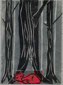 Image of Red Fox Woodcut
