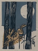 Image of Golden Hare Woodcut Print