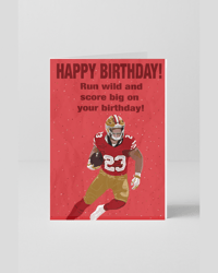 #23 Football Player Birthday Card