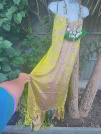 Image 3 of PEFKOS MAXI DRESS -Lime Green Blue  Size 10-18 uk copy