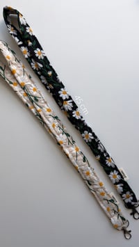 Image 3 of Lanyards • Embroidered Daisies 