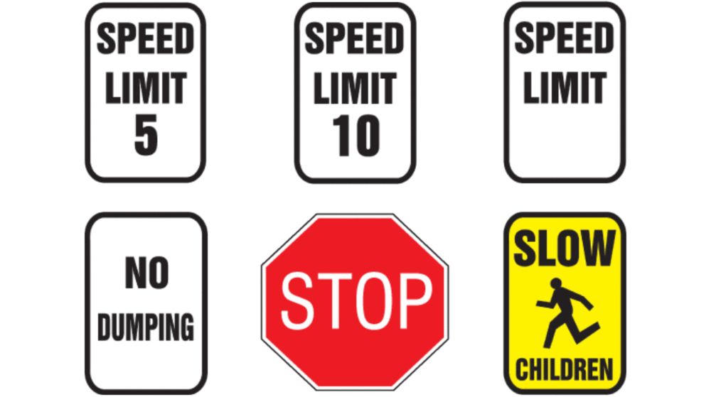 — Stock Street Signs Starting 28