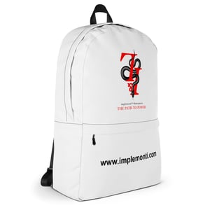 Image of implemonti "THE PATH TO POWER" Backpack (White)