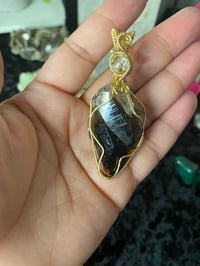 Image 5 of Smoky Lemerian Wire Wrapped Pendant 