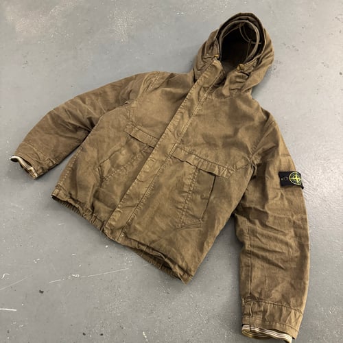 Image of AW 2005 Stone Island Duel Layer Lino Flax Asymmetrical Jacket, size