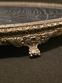 Image 3 of Ornate vintage glass vanity tray with preserved web 2