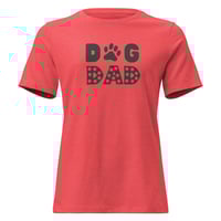 Image 1 of Women's Relaxed T-Shirt,  Dog Dad T-Shirt | Paw Print Dog Lover Graphic Tee
