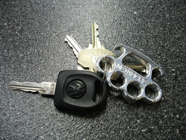 Image of mediocre brass knuckle keychain bottle opener