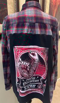 Vintage Red/Black/Gray Flannel Shirt Social Distortion