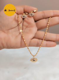 Image 2 of EvilEye (Hand) Pendant Set in Disco Chain