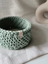 Image 1 of Minimalist Diagonal Crochet Interior Basket