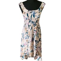 Image 2 of Light Pink Floral Smocked Midi Sun Dress Size L
