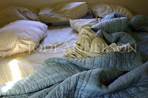 Image of Unmade Bed 8 x 12" Metallic Paper Print