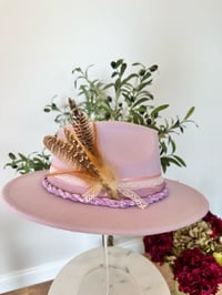 Image 1 of Lilac Pheasant Fedora Hat