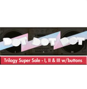 Image of I II III Trilogy EP/Button Combo SUPER SALE PRICED