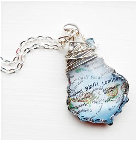 Image of Custom Chandelier Map Necklace