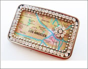 Image of Custom Blinged Out Map Belt Buckle