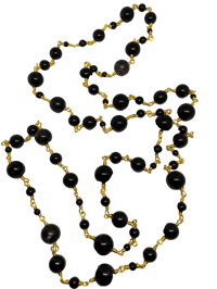 Image 2 of South Hamptons | Gold  Black Obsidian rope necklace 